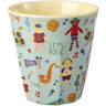 Rice Melamin Kopp Med Blue Musikk Band Print - Medium - 250 Ml