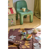 Rice Rustfrit Stål Baby Kopp Med Handle And Fixed Trekk - Mint Fun Fair Print - 260 Ml