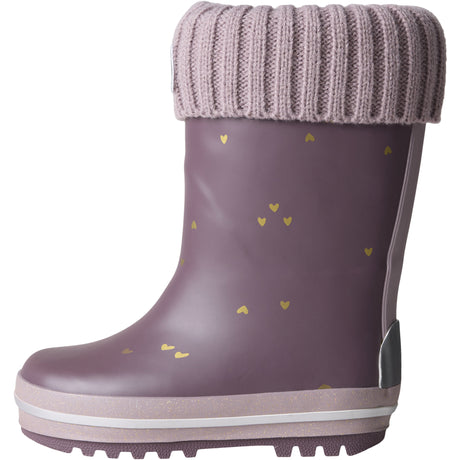 Name It Flint Gold Heart Nmfnoa Thermo Rubberboot Strikk Heart Noos