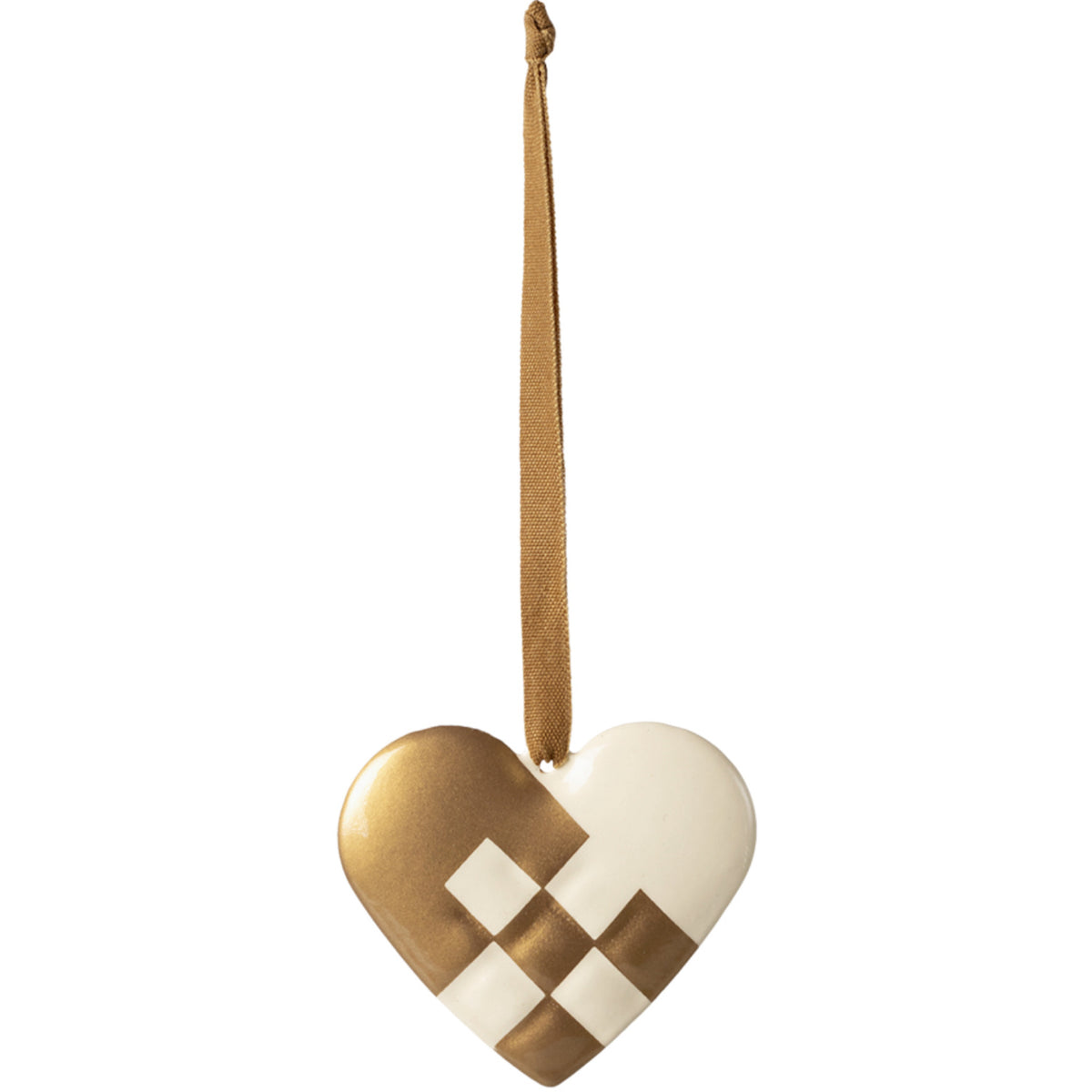 Maileg Metall ornament, Lite hjerte - Gull