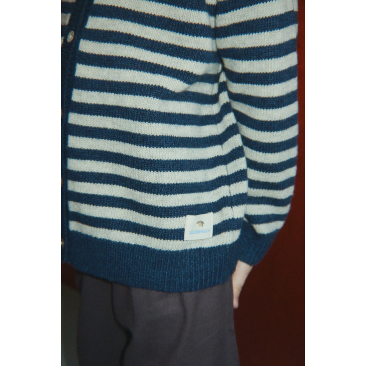 Konges Sløjd Blue Stripe Billi Strikk Cardigan
