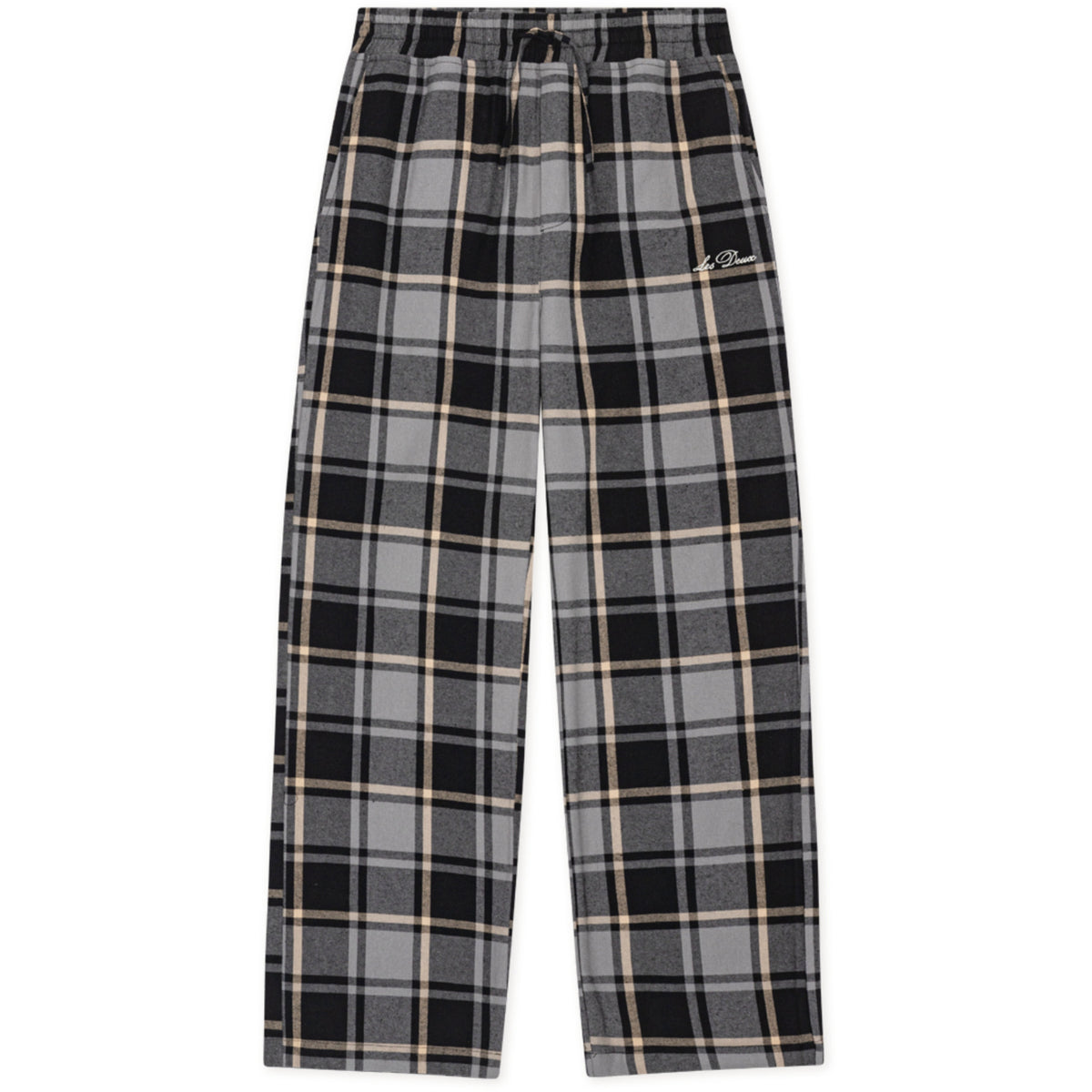 Les Deux Kids Grey Melange Check Casual Bukser KIDS