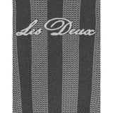 Les Deux Kids Charcoal Melange Striped Signature Strikk KIDS