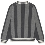 Les Deux Kids Charcoal Melange Striped Signature Strikk KIDS