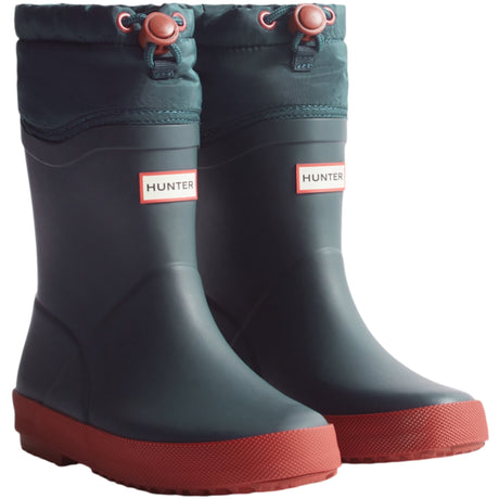 Hunter Navy/Military Red Kids First Insulated Nylon Støvler