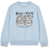 Mads Nørgaard Light Blue Melange Sonar Peace Collegegenser