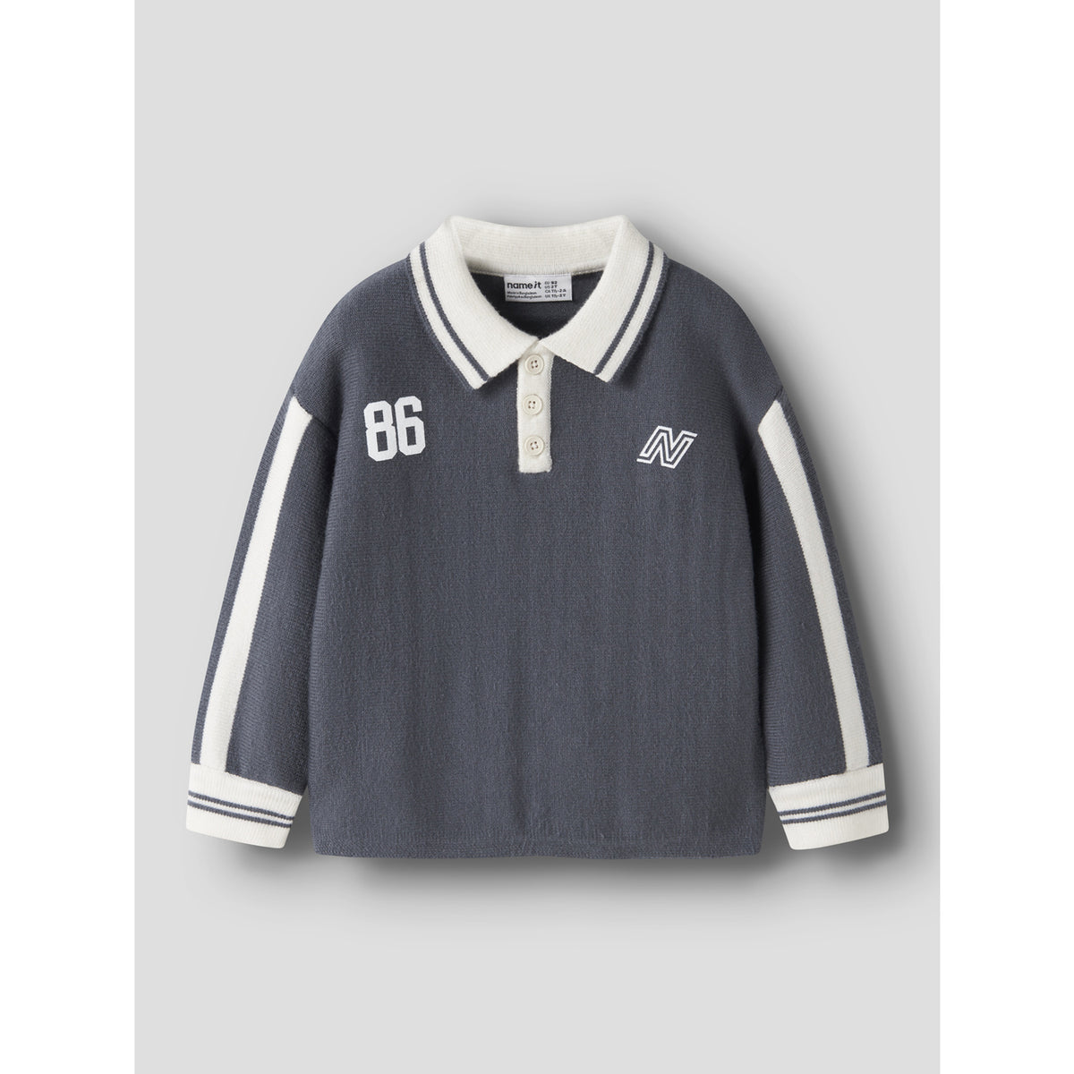 Name It Ombre Blue Nmmnima Ls Loose Polo Strikk