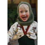 Silly Silas Bomull Strømpebukser Med Braces Dark Forest Green Christmas Patterned