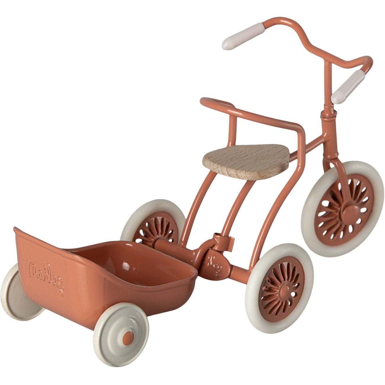Maileg Tricycle Hanger, Mouse - Coral 2