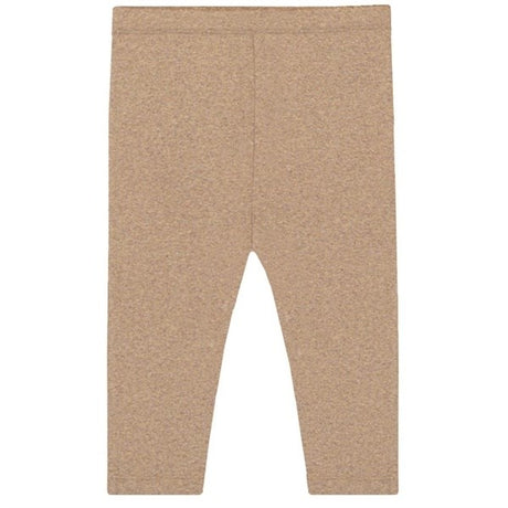 Monsieur Mini Pointelle Croissant Leggings Beige Melange