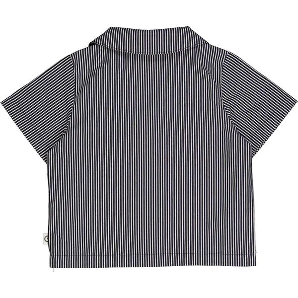 Müsli Balsam Cream/Night Blue Poplin Stripe Skjorte