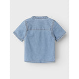 Name It Light Blue Denim Leo Stripe Denim Skjorte