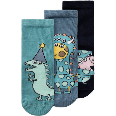 Name It Dark Sapphire Alita Peppa Pig Strømper 3-pak