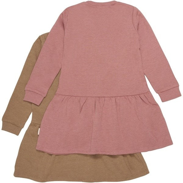 Minymo Canyon Rose Sweat Kjole 2-pakning
