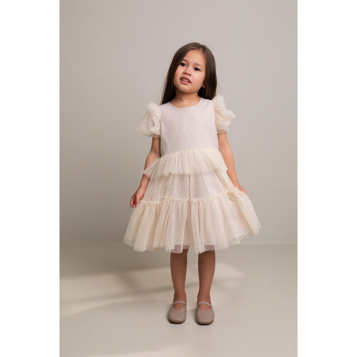 MarMar Tulle Dotty Vanilla Doth Kjole