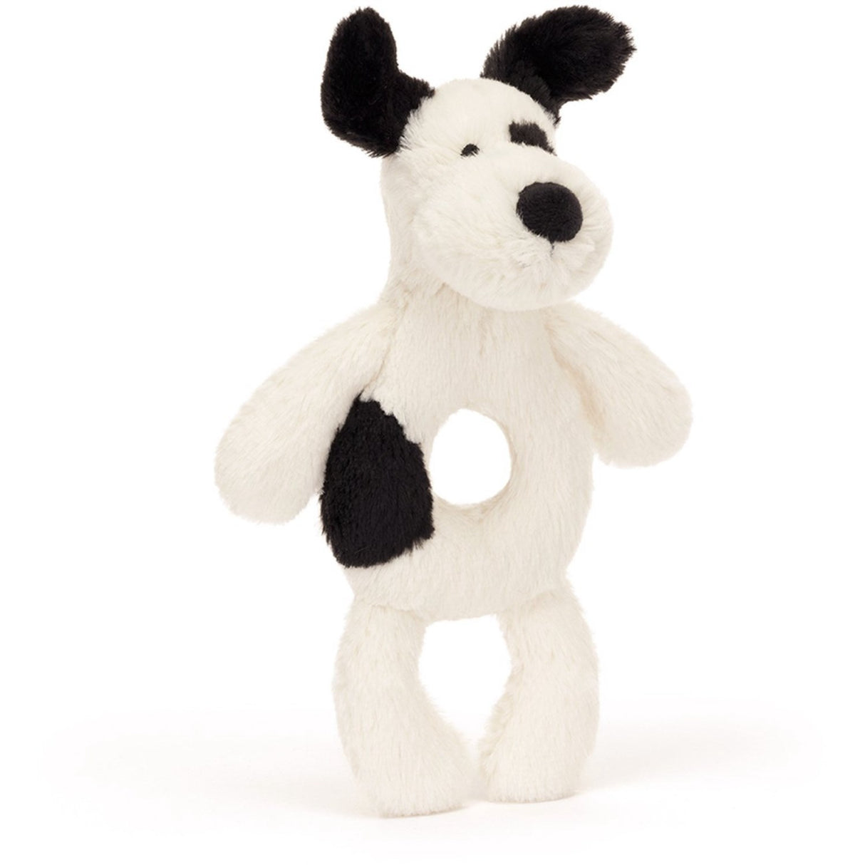 Jellycat Bashful Black & Cream Valp Ring Rattle