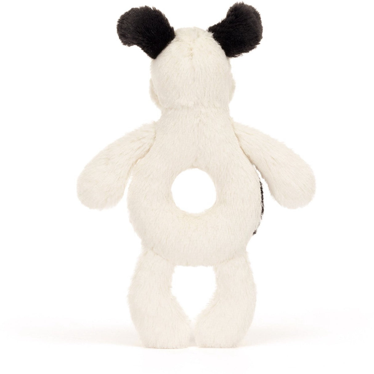 Jellycat Bashful Black & Cream Valp Ring Rattle 4