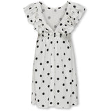 kids ONLY Cloud Dancer Black Dot Dotty Detail Kjole 4