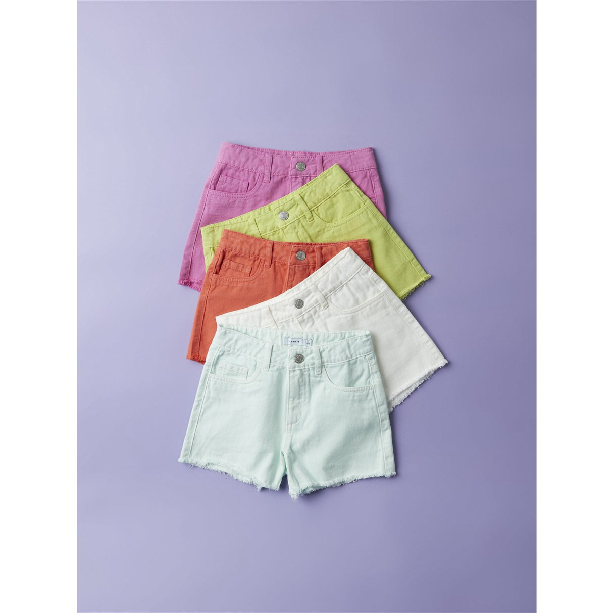 Name It Raspberry Rose Rose Mom Twill Shorts