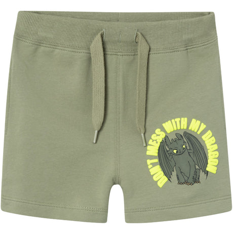 Name It Oil Green Abil Dragon Lang Sweat Shorts