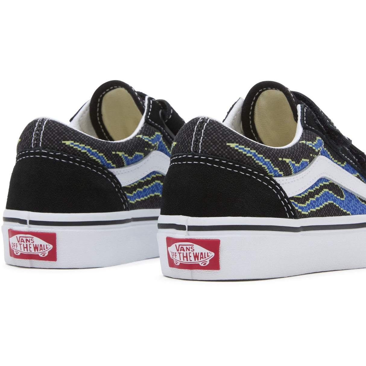 VANS Pixel Flame Black/Blue UY Old Skool V Sneakers