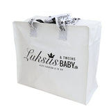 Luksusbaby gjenbrukbar veske med glidelås hvit