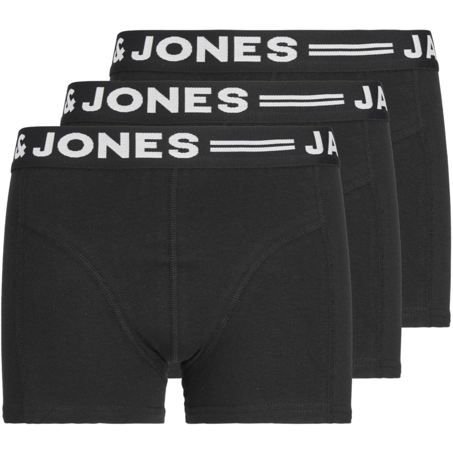 Jack & Jones Junior Black Sense Boxershort 3-pakning Noos
