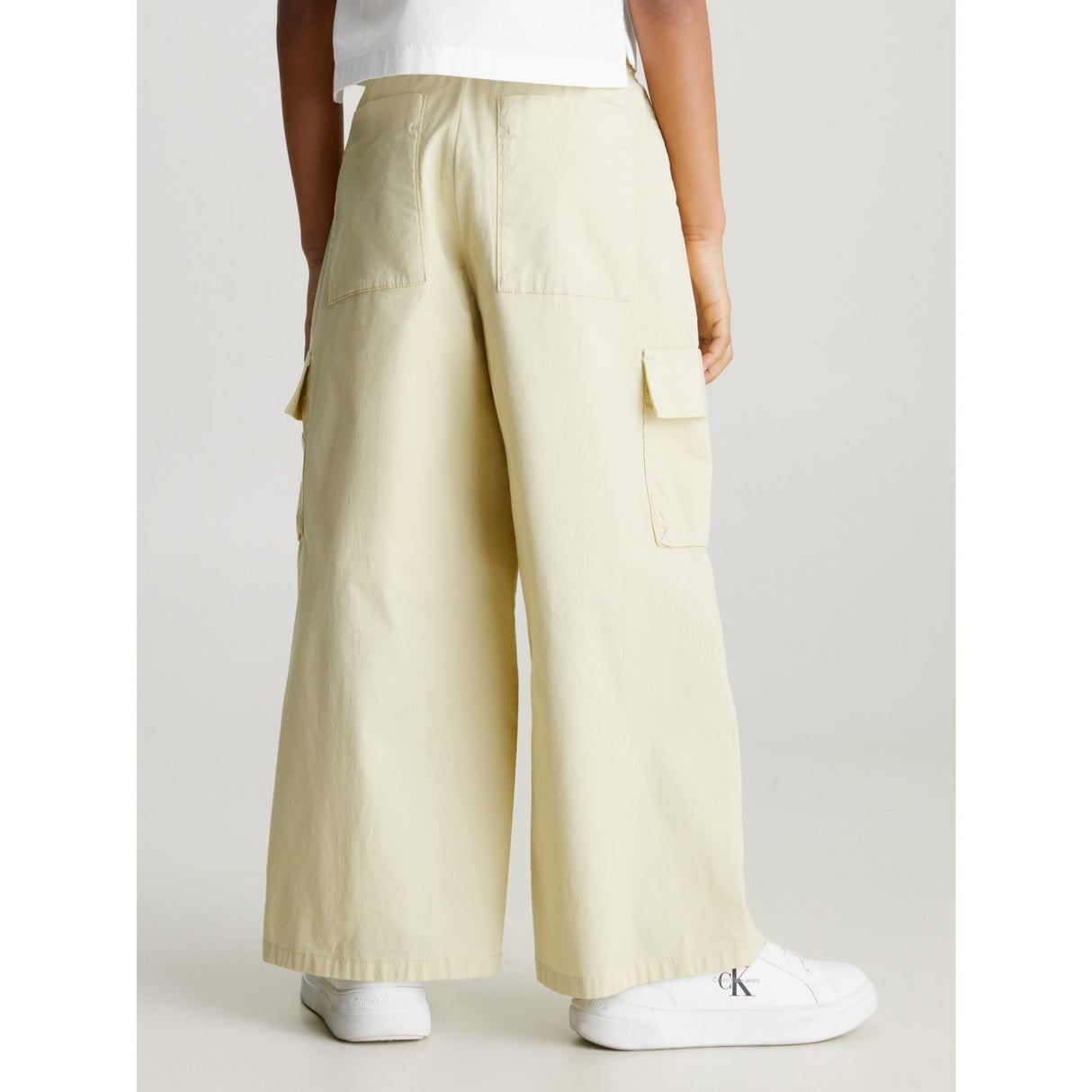 Calvin Klein Wide Leg Cargo Bukser Green Haze 4