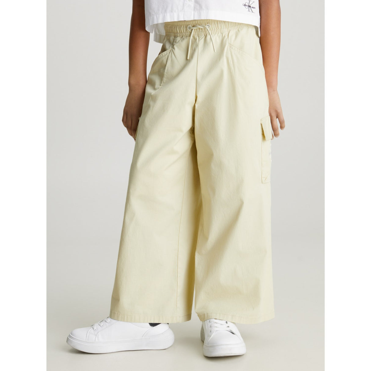 Calvin Klein Wide Leg Cargo Bukser Green Haze 2