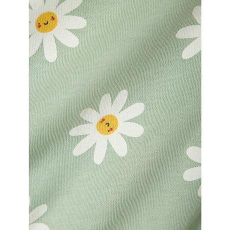 Name It Silt Green Daisy Flowers Vigga Stropp Buksedress Noos 2