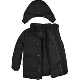 Tommy Hilfiger Black Monotype Ribstop Puffer Jakke