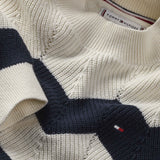 Tommy Hilfiger Ivory Petal Stripe Wavy Stripe Sweater