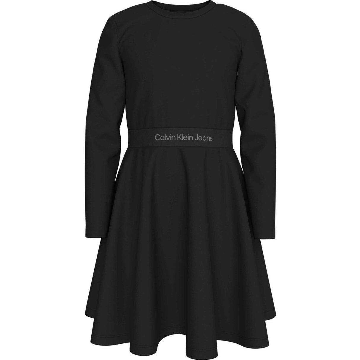 Calvin Klein Ck Black Logo Tape Punto Dress