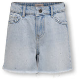 kids ONLY Light Blue Denim Pacy Rhinestone Denim Shorts