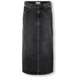 kids ONLY Washed Black Cilla Long Slit Skj'ørt Denim