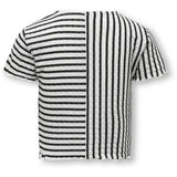 kids ONLY Cloud Dancer Black Georgina Striped Frill Topp