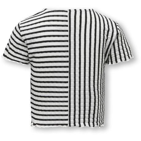 kids ONLY Cloud Dancer Black Georgina Striped Frill Topp