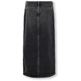 kids ONLY Washed Black Cilla Long Slit Skj'ørt Denim 2