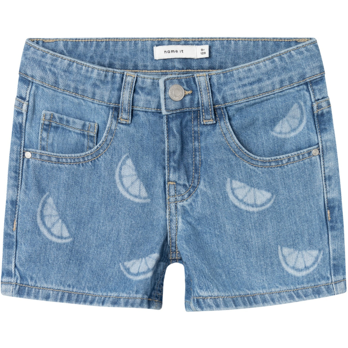 Name It Denim Blue Citrus Rose Regular Denim Shorts