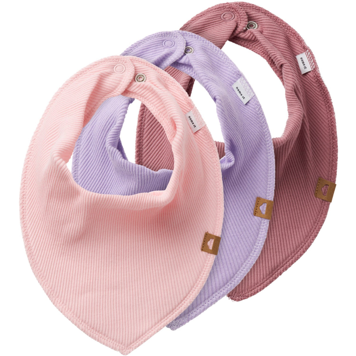 Name It Purple Rose Yvettejennas Scarf Bib Rib 3-pack