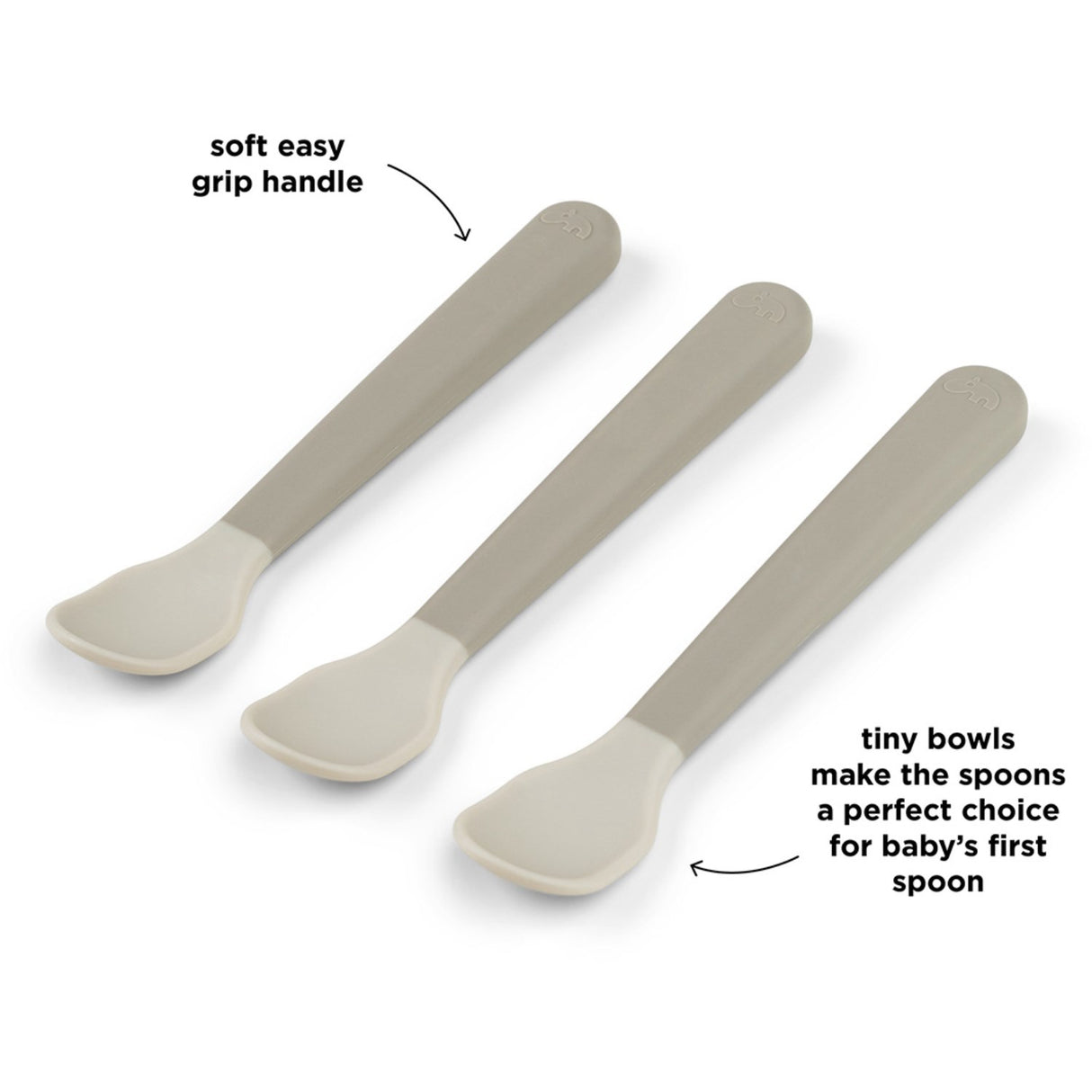 DonebyDeer Foodie Easy-Grip Babyske 3-Pakningningning Sand 3