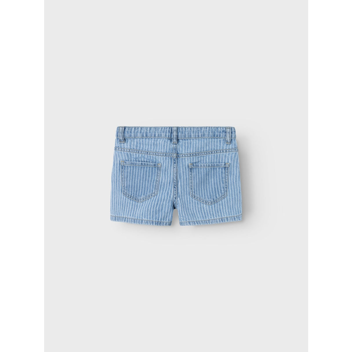 Name It Light Blue Denim Stripe Rose Regular Denim Shorts