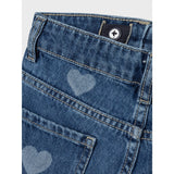 Name It Denim Blue Heart Rose Regular Denim Shorts 2