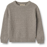 Wheat Warm Grey Melange Knit Pullover Borris