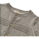 Wheat Warm Grey Melange Knit Cardigan Sofus