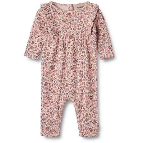 Wheat Pale Rose Flowers Jumpsuit Kira