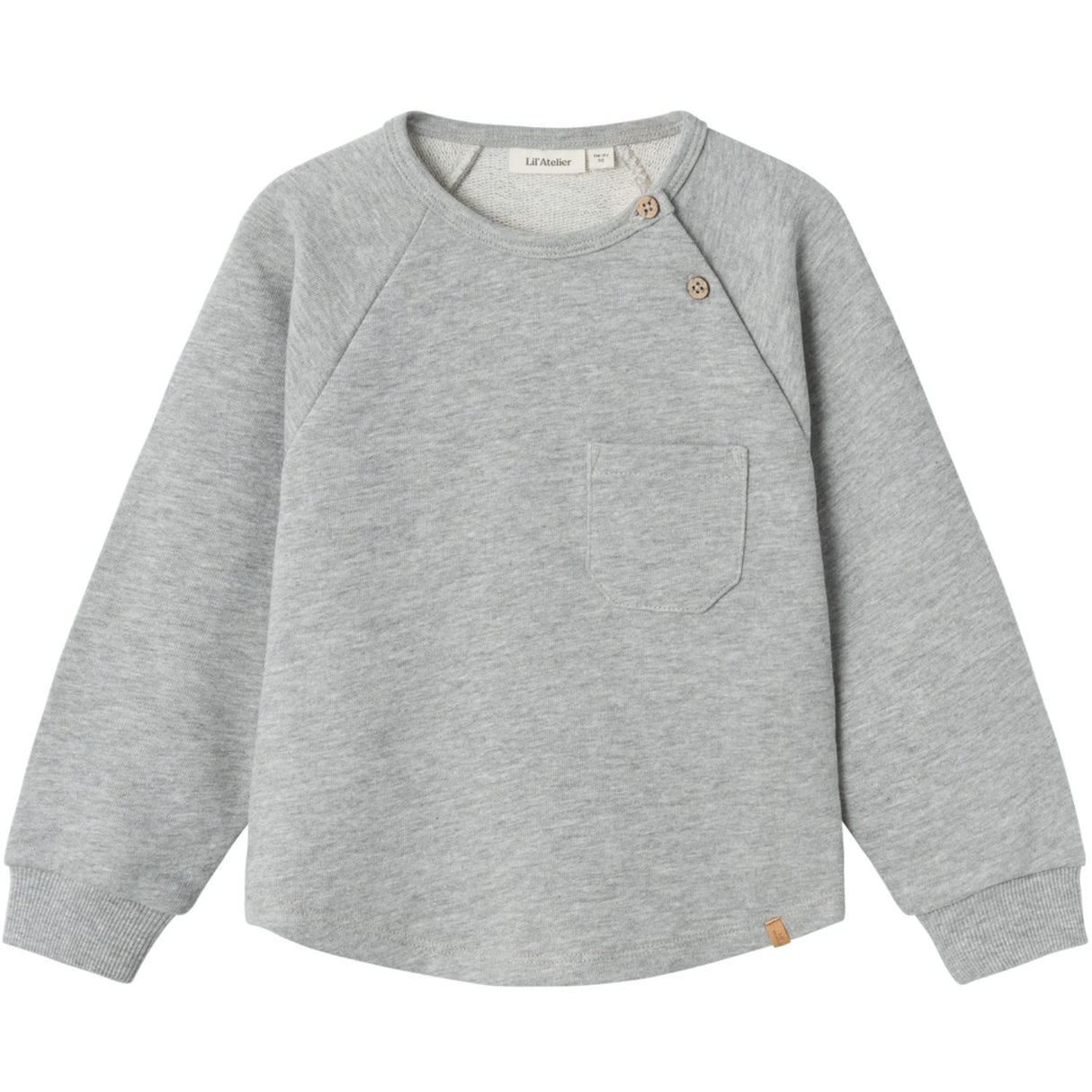 Lil'Atelier Grey Melange Lander Collegegenser