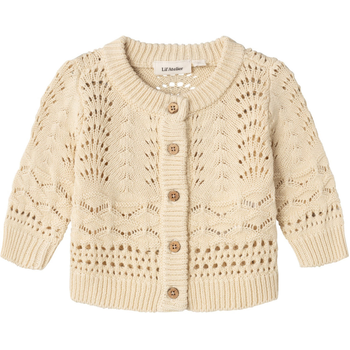 Lil'Atelier Bleached Sand Lale Strik Cardigan