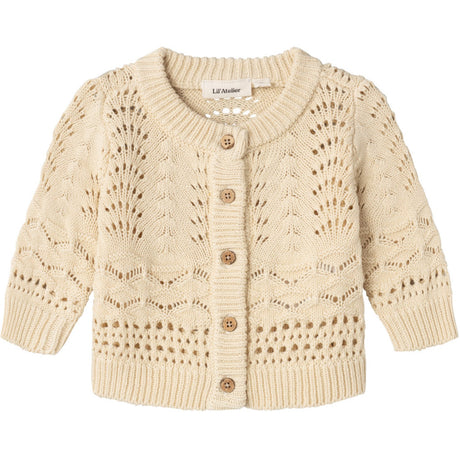 Lil'Atelier Bleached Sand Lale Strik Cardigan