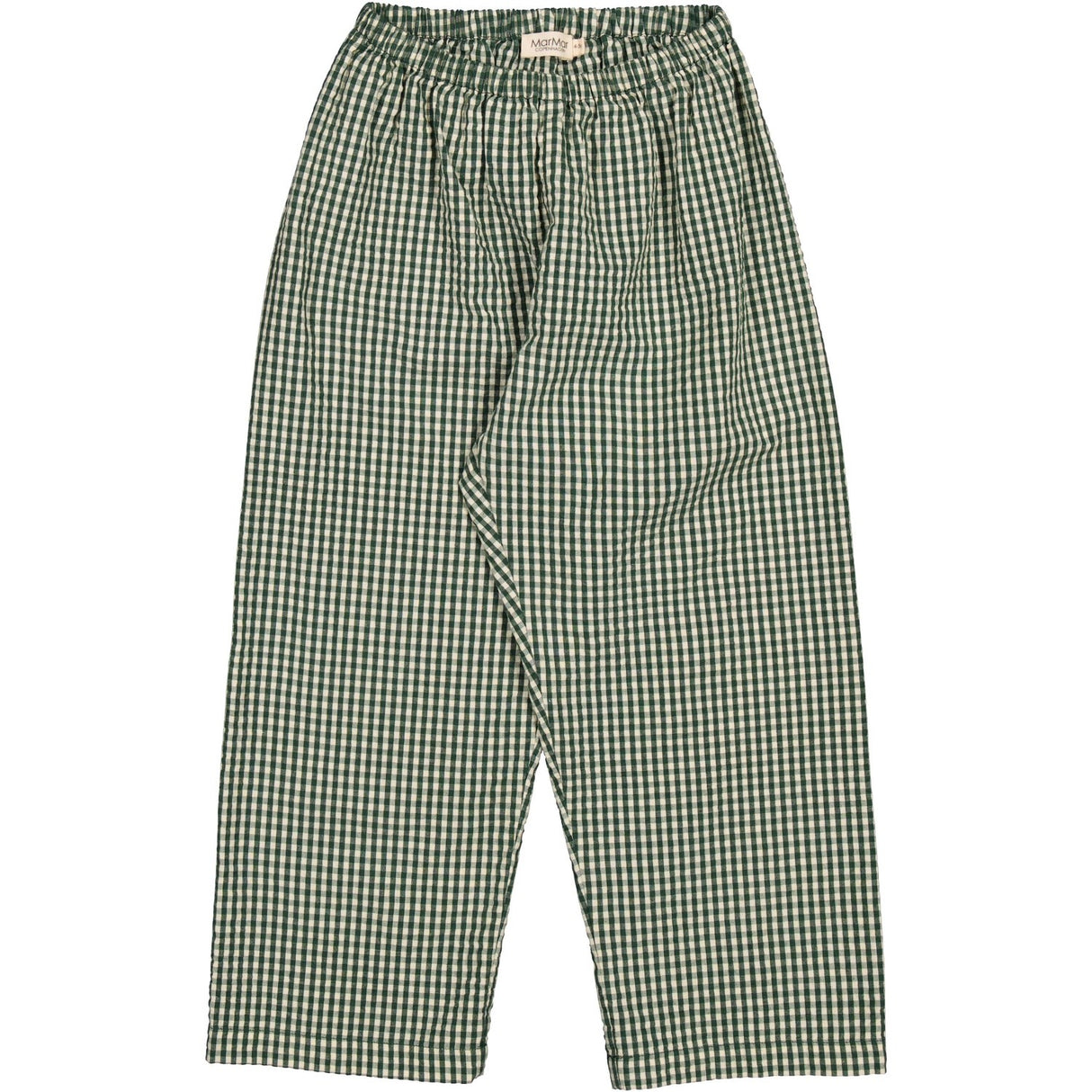 MarMar Cotton Seersucker Green Check Pajama Frill Set